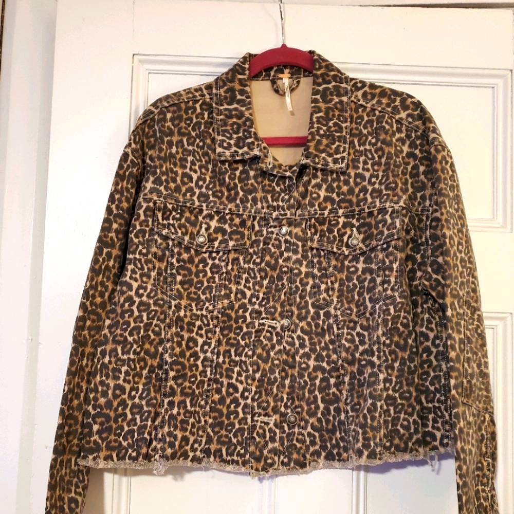 Free People Leopard print jacket.